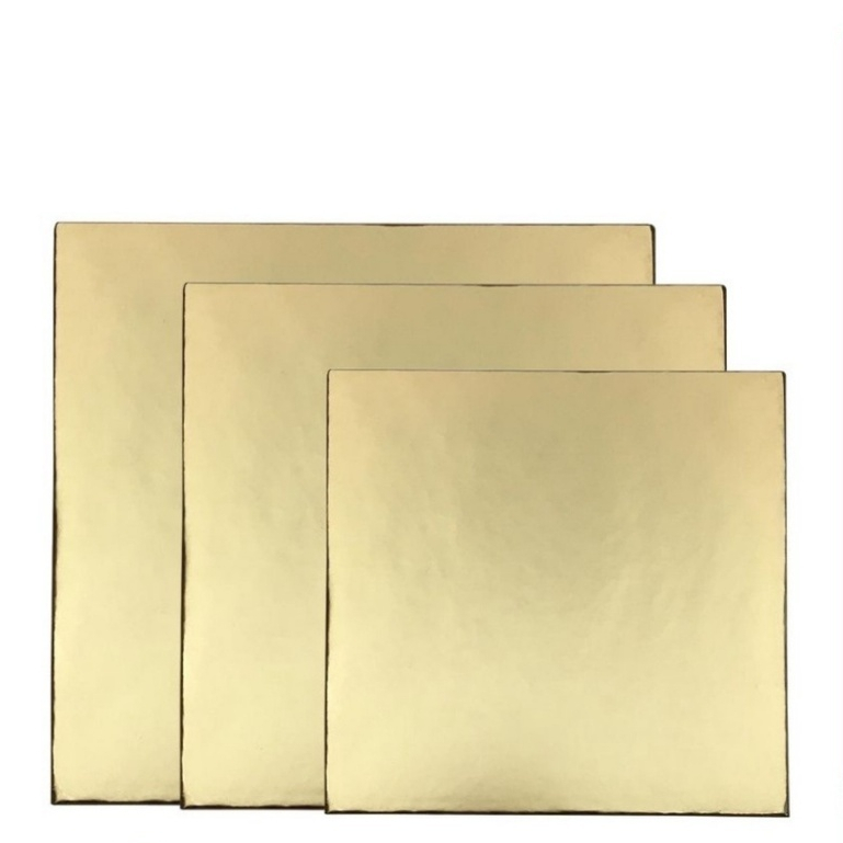 CAKE BOARD GOLD / BLACK ( SQUARE SHAPE )