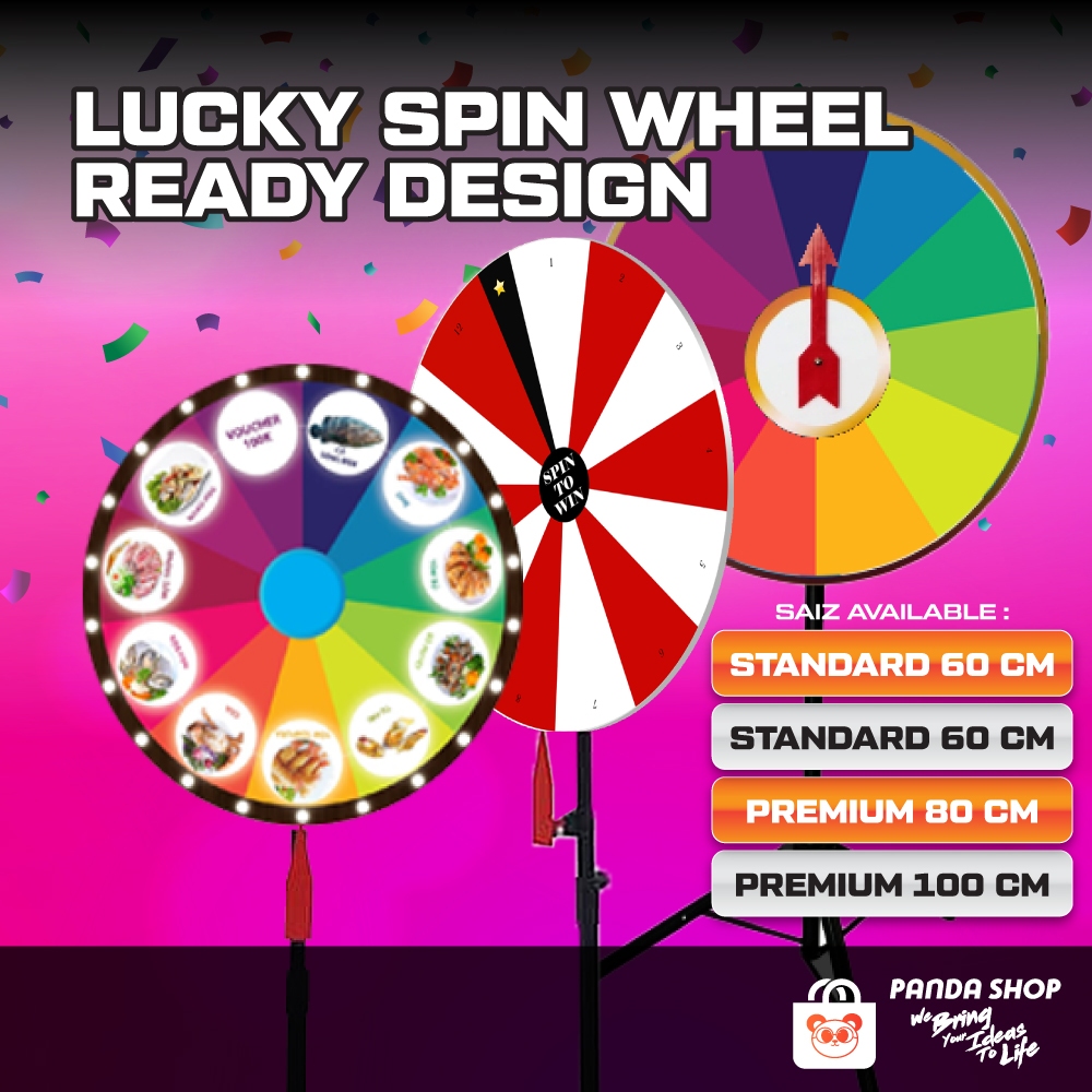 ออกแบบ LUCKY SPIN / SPIN & WIN / FORTUNE WHEEL / RODA IMPIAN คุณภาพสูง