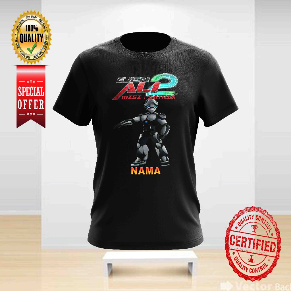 EJEN ALI THE MOVIE 2 MISI SATRIA DESIGN 6 สามารถเพิ่มบน NAME TSHIRT คอกลมสําหรับทั้งหมด