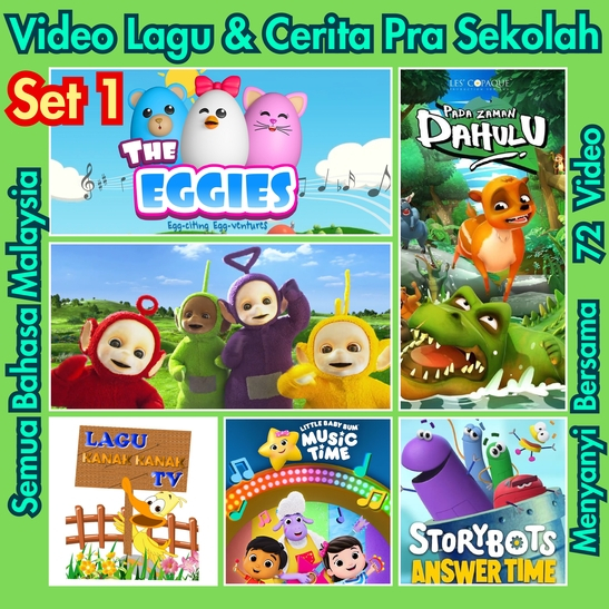 [MOVIE PENDRIVE] TADIKA COLLECTION HD RES LAGU CERITA BM KANAK 1 N=72 SET 4B