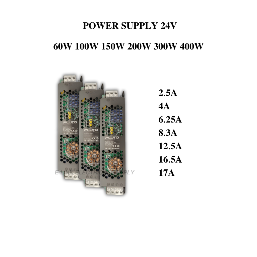 พาวเวอร์ซัพพลาย 24V 12V 2.5A 4A 6.25A 8.3A 12.5A 16.5A 60W 100W 150W 200W 300W 400W