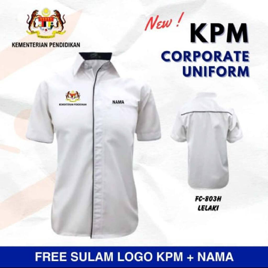 100% BAJU KPM UNIFORM KPM ฟรีโลโก้สะสม KPM และ NAMA LELAKI PEREMPUAN