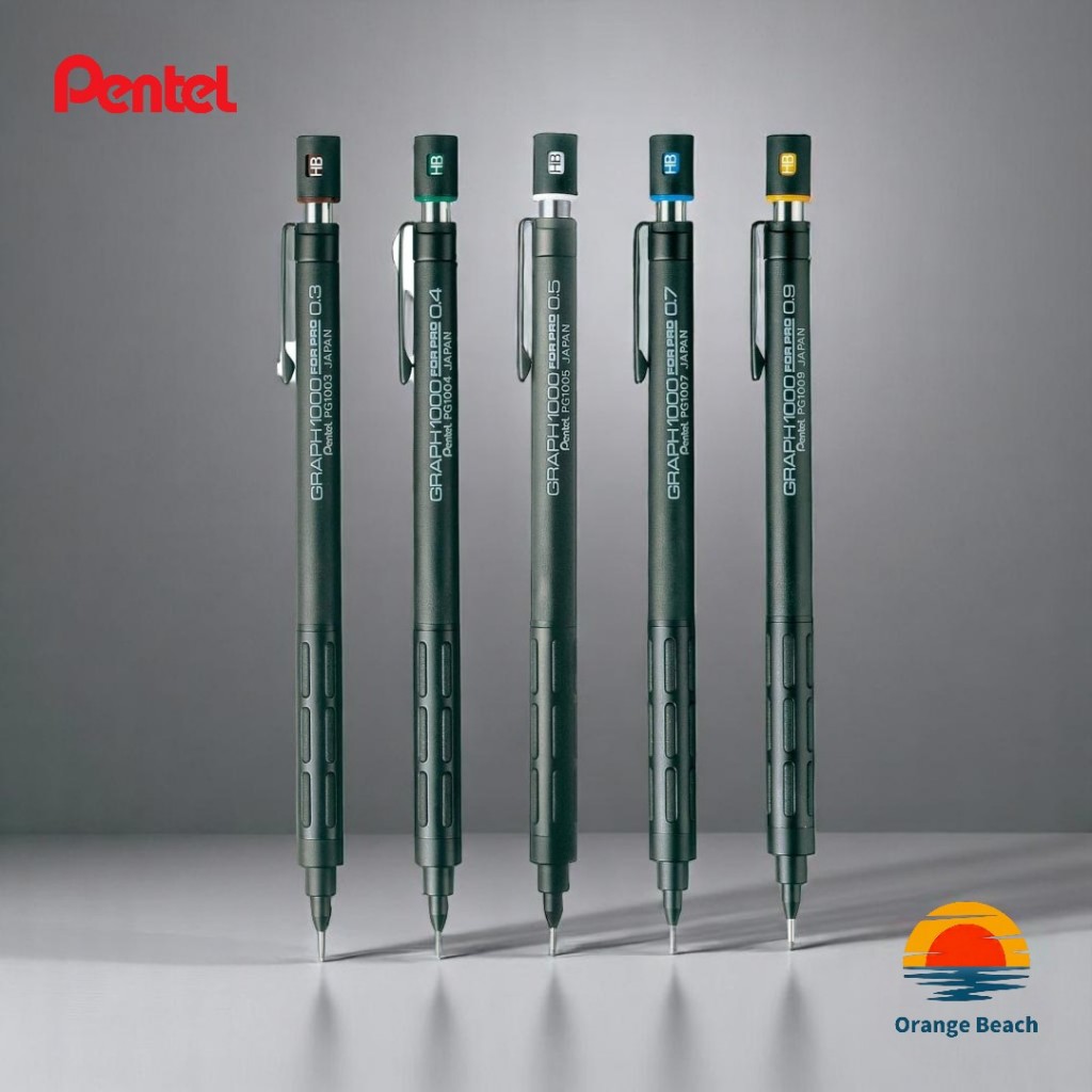 Pentel Graph 1000 For Pro/ดินสอกดมืออาชีพ 0.3-0.9มม/ผลิตในญี่ปุ่น/ตัวเครื่องอลูมิเนียม