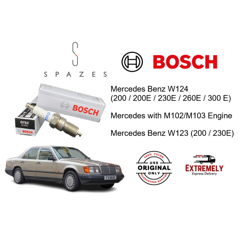 หัวเทียน Mercedes Benz W124 Q7EC / H7DC หัวเทียน Benz เก่า Bosch
