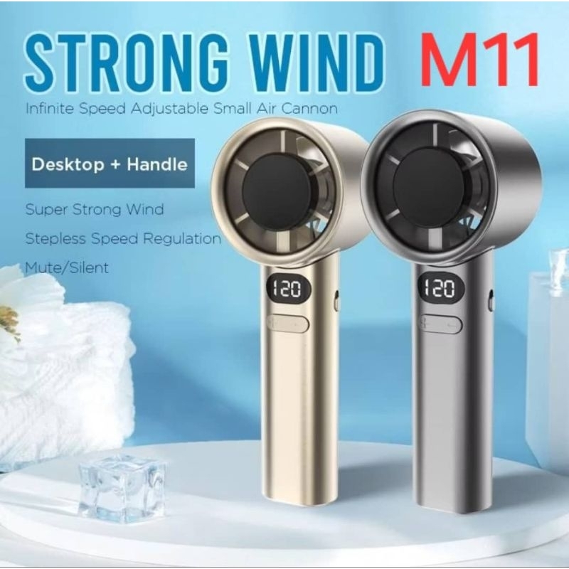 [120 Speed] M11 Mini kipas Handheld Portable Turbine Hurricane USB mini fan แบบพกพาความเร็วสูง