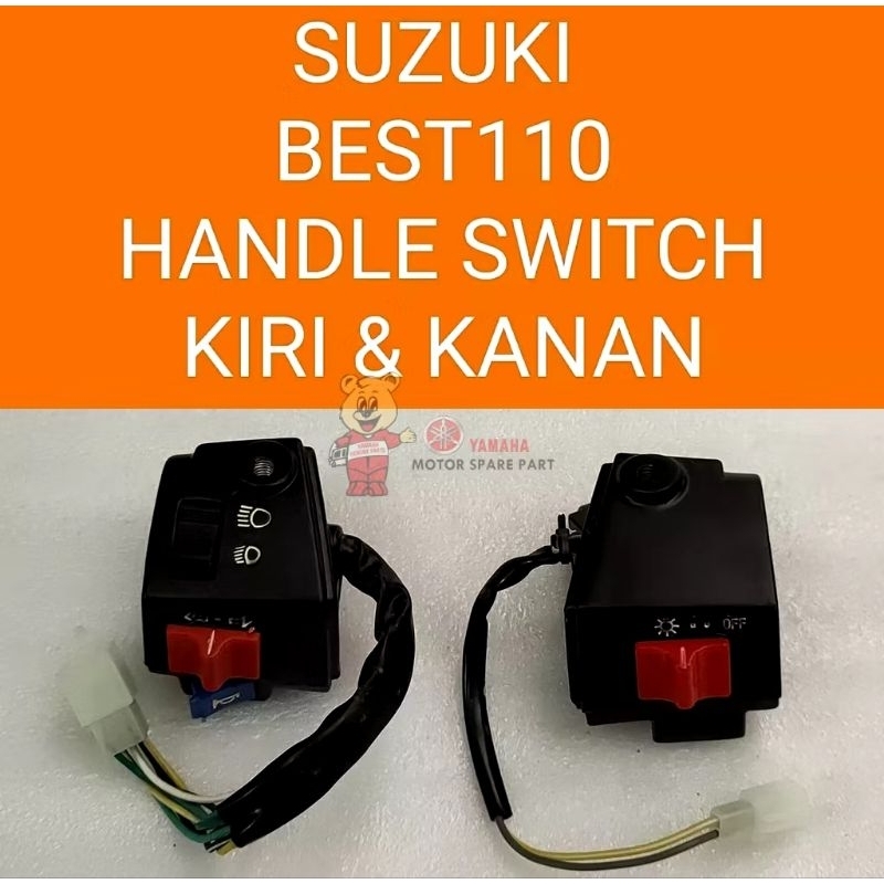 SUZUKI BEST RC110 HANDLE SWITCH 0 STEERING HANDLE SWITCH LAMPU SIGNAL KIRI KANAN LH RH BEST110 BEST 