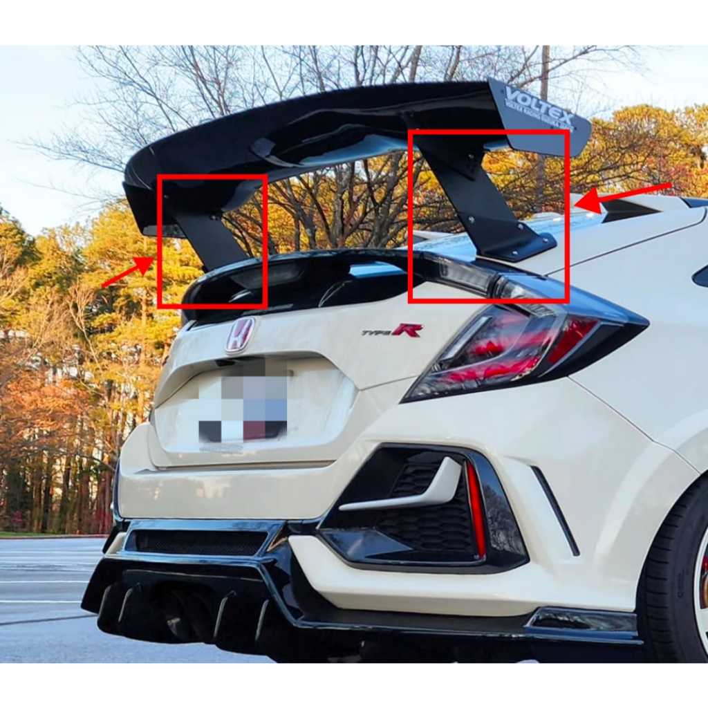 BTS🔥VOLTEX FK8/FL5 ขาตั้งปีกคาร์บอนไฟเบอร์_Voltex GT WING