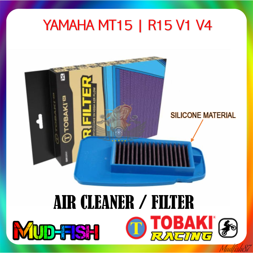 PENAPIS ANGIN TOBAKI RACING AIR CLEANER / FILTER สําหรับ YAMAHA MT15 R15 V2 (2023-2024) R15M