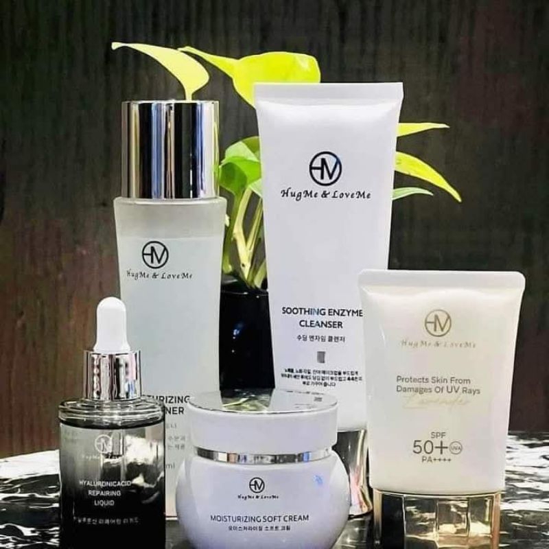 HM-5in1set-6in1set-7in1set-Cleanser-Toner-Serum-Cream-Suncream-Jelly Mask😘😘😘