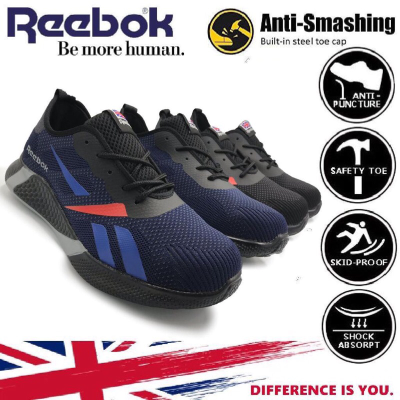 First Edition Floatride Energy-Zig AlR-C00LER Steel Cap Adventure Sport Safety Shoes Kasut Safety Sukan Termantap