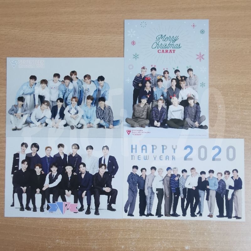 โปสการ์ด SEVENTEEN (พิพิธภัณฑ์ 2018 2019 HMV สวัสดีปีใหม่ 2020 Campaign Japan Fanclub Christmas Card