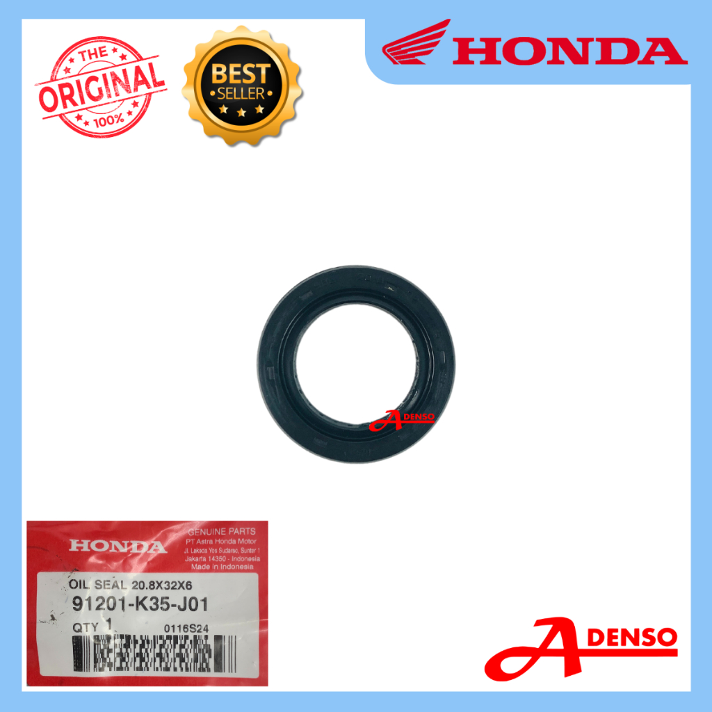 ซีลน้ํามัน PCX/VARIO,RH CRANK (20,8X32X6) (ORIGINAL100%HONDA) 91201-K35-J01