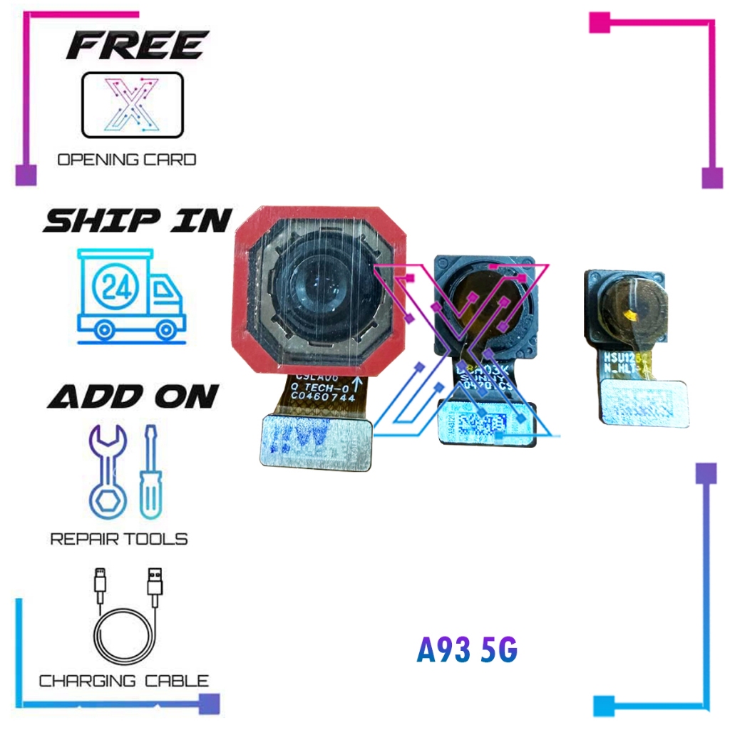 กล้องด้านหลัง Kamera Belakang สําหรับ Oppo A93 5G 3IN1 C9LA06 / D8H03K / HSU1282