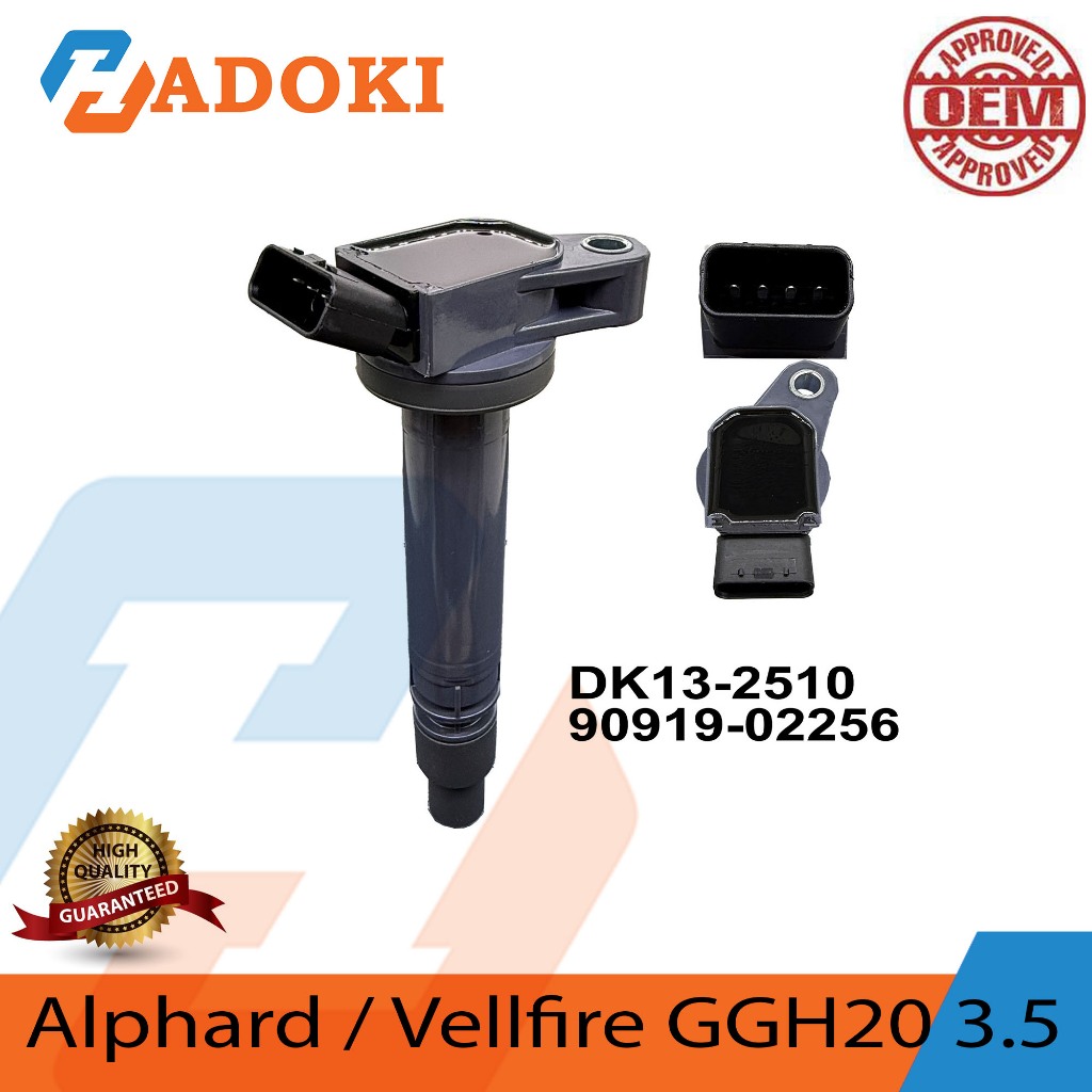 TOYOTA ALPHARD / VELLFIRE GGH20 3.5 ปลั๊กคอยล์จุดระเบิด 90919-02256