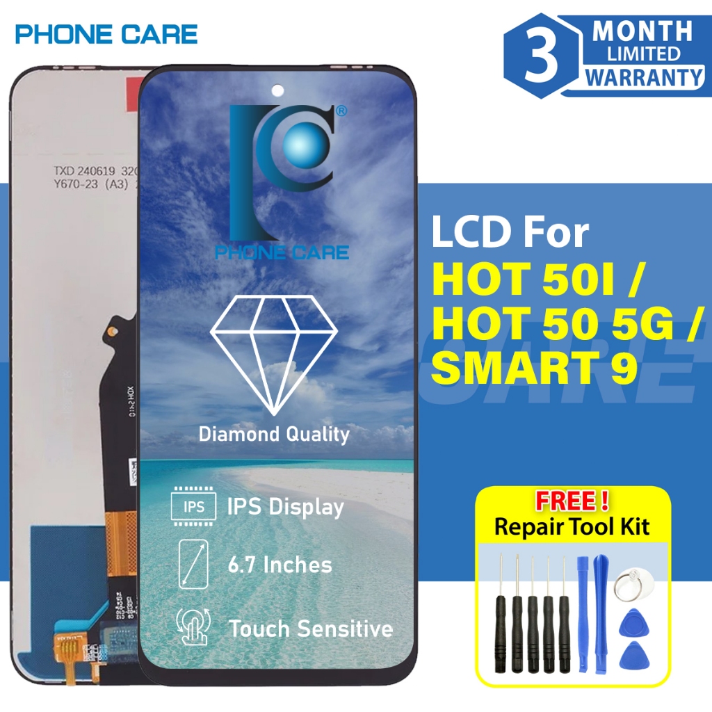 Lcd สําหรับ Infinix Hot 50i X6531 / Smart 9 X6532 X6531B (พร้อมจอแสดงผลหน้าจอสัมผัส)