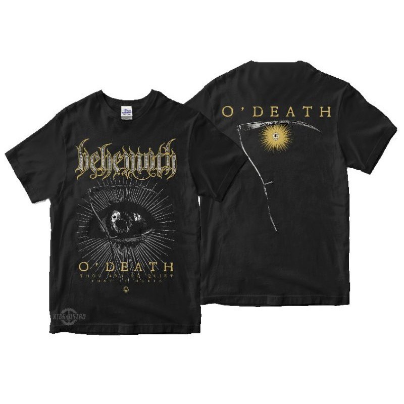 Behemoth ODEATH Premium tshirt Behemoth โลหะสีดํา gothic Cradle of filth dimm borgir Burzum ผ้าฝ้าย