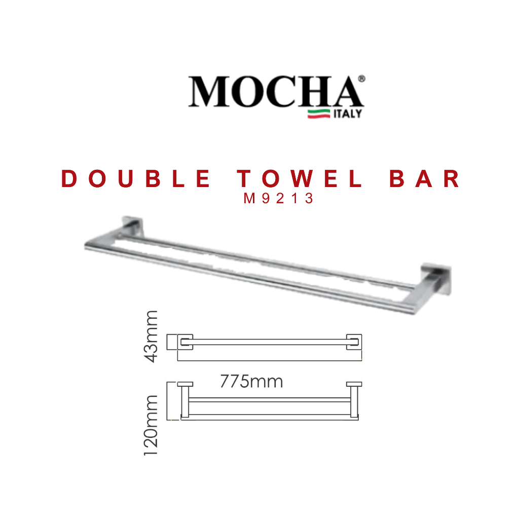 8GMART MOCHA TOWEL BAR M9213 (DOUBLE) 毛巾杆 (双杆) BAR TUALA M9213
