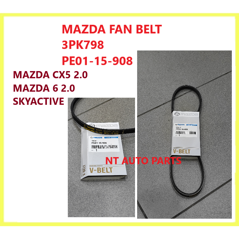 MAZDA FAN BELT 3PK798 PE01-15-908 MAZDA CX5 2.0 MAZDA 6 2.0 SKYACTIVE