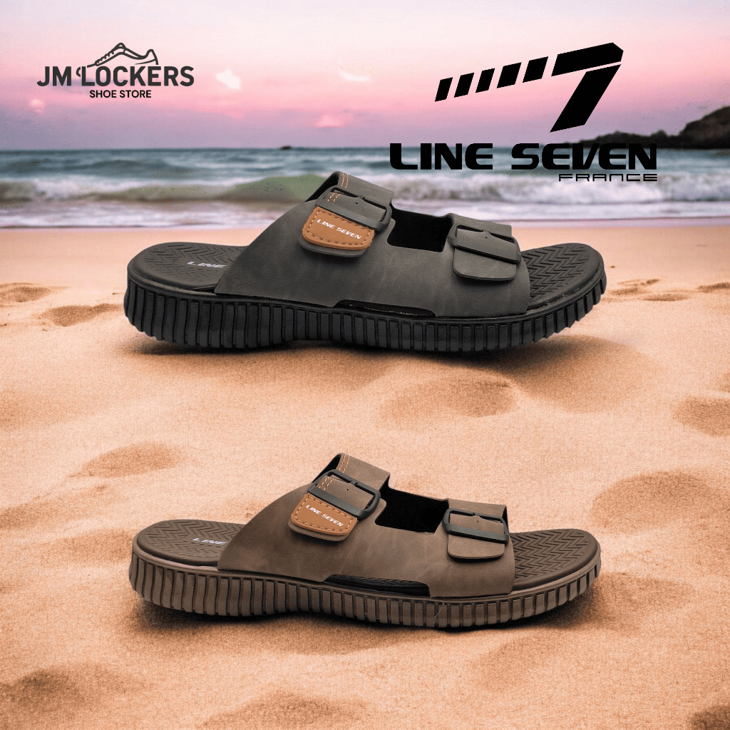 LINE 7 รองเท้าแตะผู้ชาย/รองเท้าแตะผู้ชาย/Selipar Lelaki/Sandal Lelaki E-3002