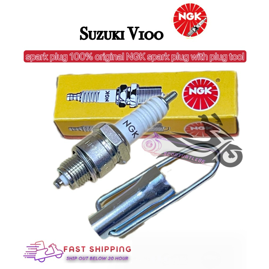 หัวเทียน suzuki v100 หัวเทียน NGK พร้อมเครื่องมือปลั๊ก