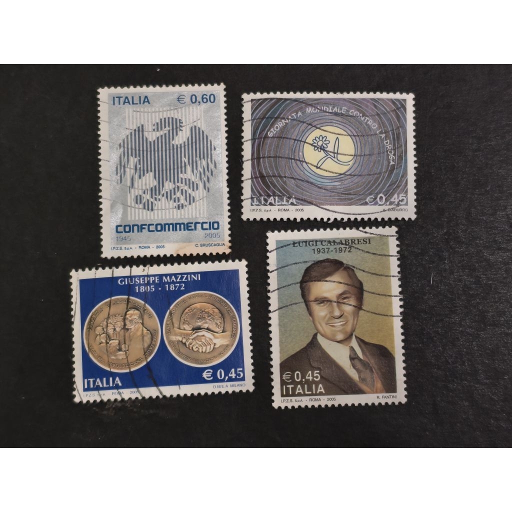 J04 italy 2005 แสตมป์มูลค่าเดียว 4 คละมือสอง