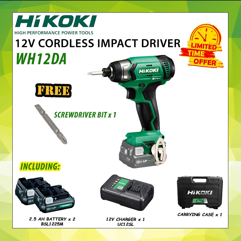 Hikoki WH 12 DA WH12DA 12V ไดร์เวอร์กระแทกไร้สาย