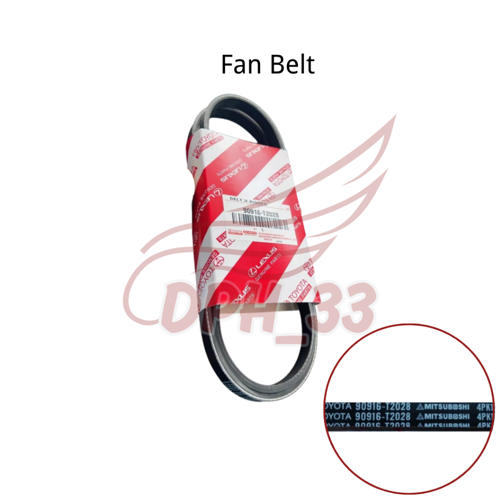 สายพานพัดลมโตโยต้า 90916-T2028 4PK1220 สําหรับ Toyota Vios NCP93 / Yaris NCP91