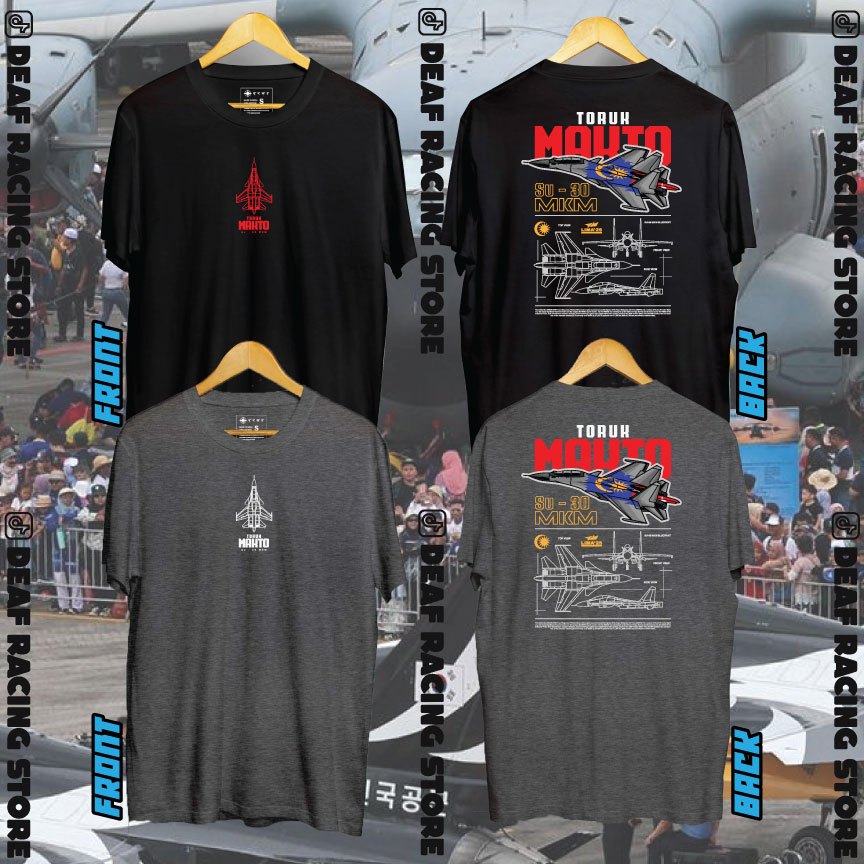Baju Cotton TORUK MAKTO SUKHOI Su-30MKM, LIMA LANGKAWI 2025 ผ้าฝ้ายคุณภาพพรีเมี่ยมผู้ใหญ่และเด็กเสื้