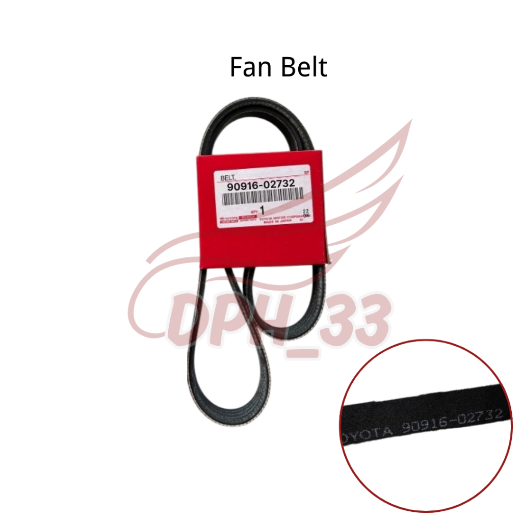 สายพานพัดลมโตโยต้า 90916-02732 7PK1550 สําหรับ Toyota Vellfire AGH30 2.5 / Alphard AGH30 2.5 / AGH30