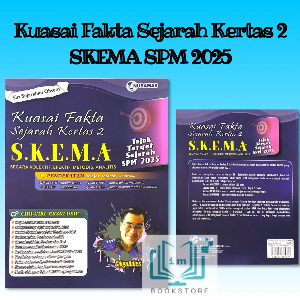Nusamas • My History Series Ohsem • Master the History Facts of Paper 2 • SKEMA Title of History Target 2025 SPM