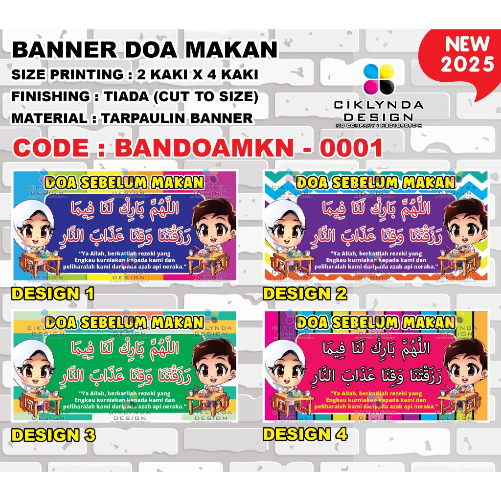 - BANNER 2 KAKI X 4 KAKI - DOA MAKAN