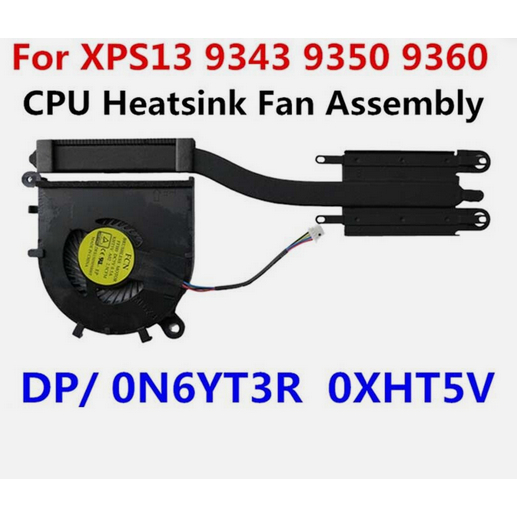 Dell XPS13 9343 9350 9360 พัดลมระบายความร้อน CPU ฮีทซิงค์ 6YT3R XHT5V 06YT3R 0XHT5V