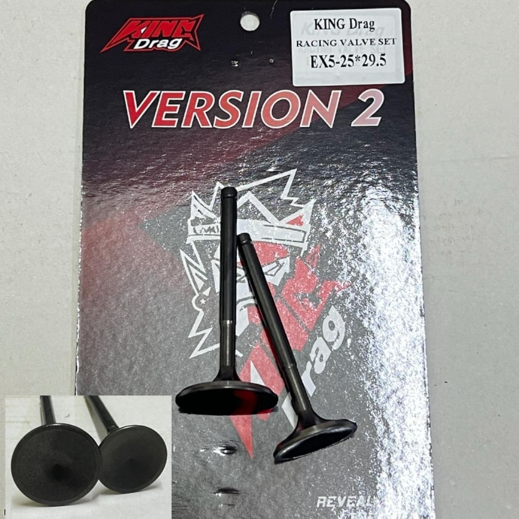 EX5 วาล์ว 25/29 RACING KING DRAG DREAM RACING วาล์ว 25X29 WAVE100 วาล์ว RACING TAIKOM RED LEO ESR ES
