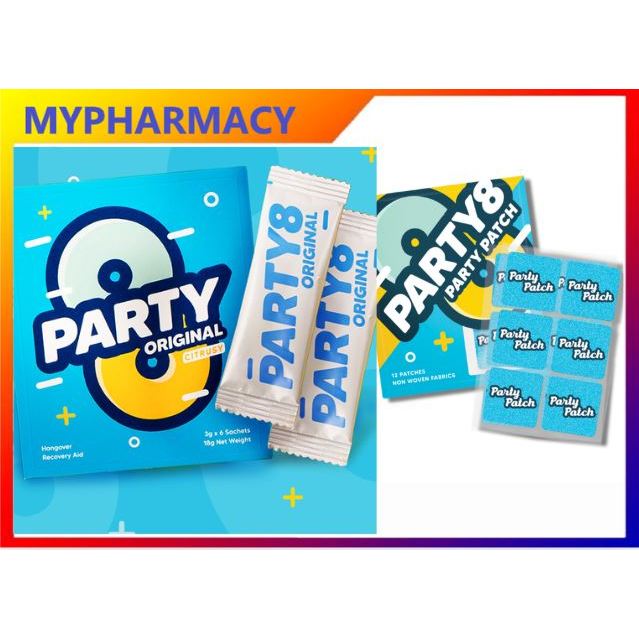 Party 8 Patch 12s// Recovery Pack Sachet 3g x 6s