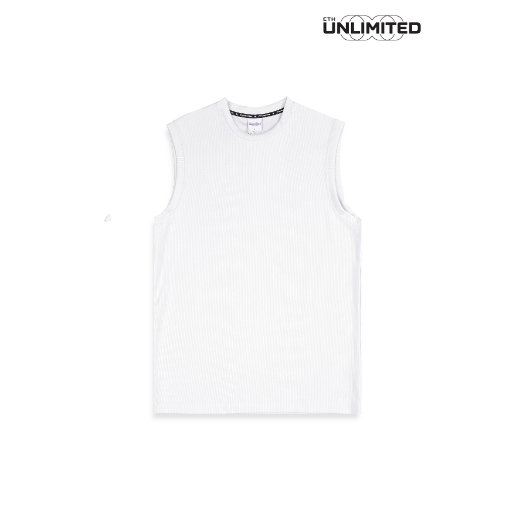 CTH ไม่จํากัด Men Beachwear ผ้าฝ้ายขนาดใหญ่แขนกุดคอกลมกลับกราฟิกพิมพ์เสื้อกล้าม - CU-8118