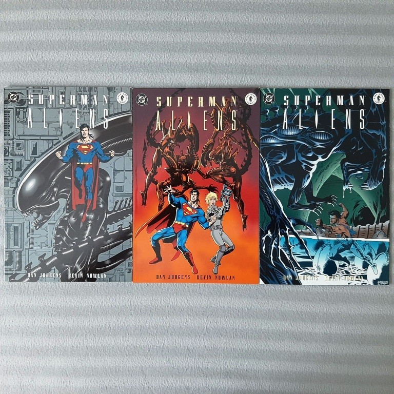 Superman vs Aliens 3/3 Complete Set (DC/Dark Horse Comics) Dan Jurgens, Kevin Nowlan (SUPERSET)