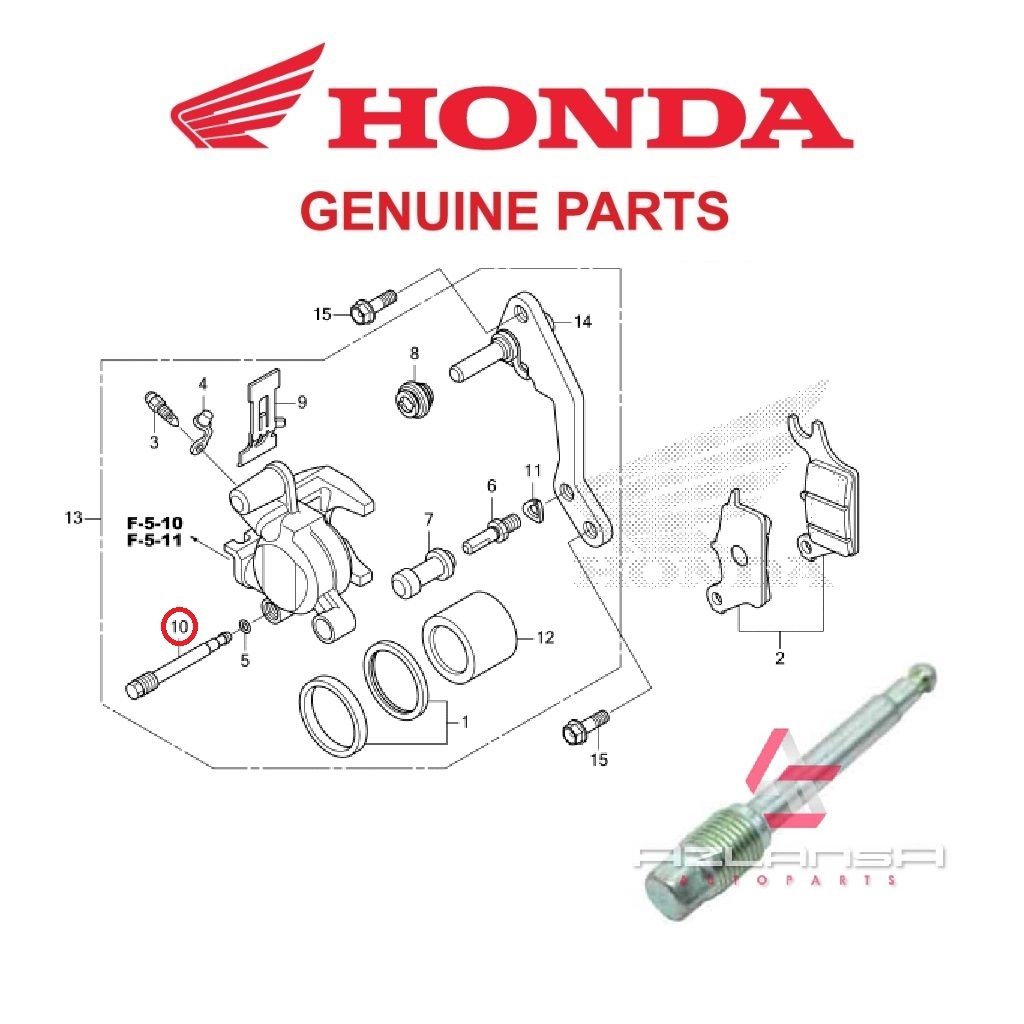 ไม้แขวนขา ( 45215-KPH-951 ) RS150R V1 V2 V3, RS-X V1 V2, CBR150R, ADV 150, ADV 160, PCX & Vario 160 