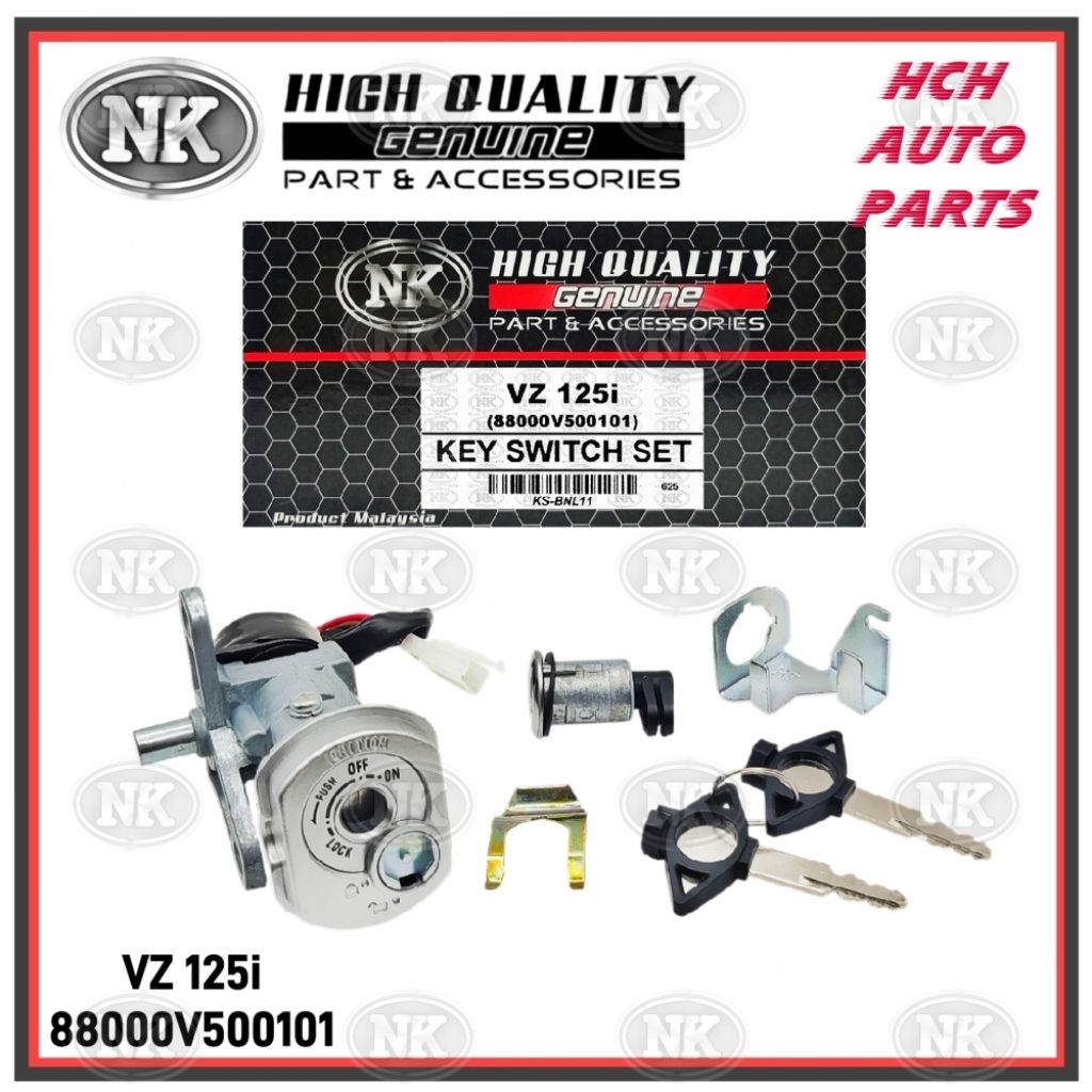 ชุดสวิตช์กุญแจ - BENELLI - VZ 125i/ VZ 125 - 88000V500101 (100% Q.J BENNELI & NK PARTS)