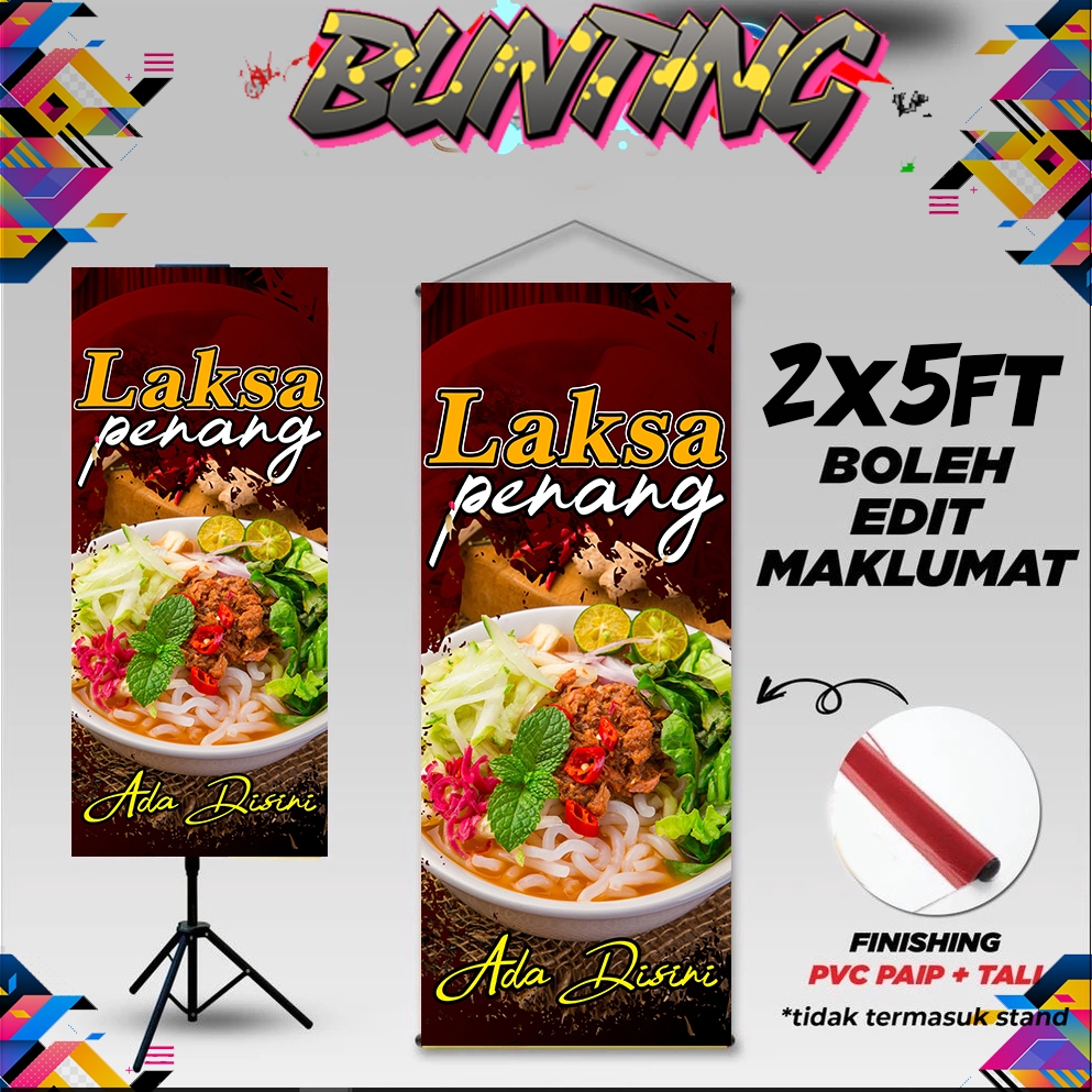 2X5 SIZE SUPPORTING LAKSA BUNTING
