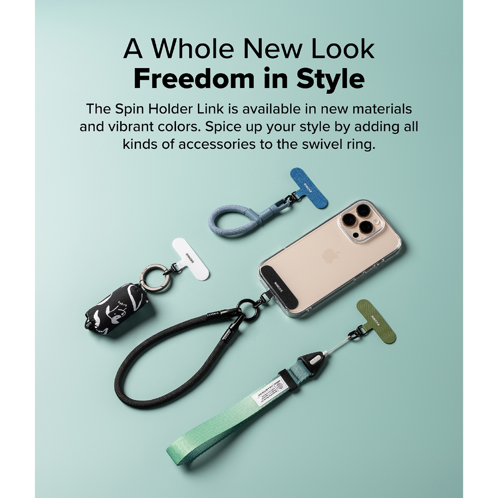 RINGKE SPIN HOLDER LINK Freedom in Style 360 ̊ แหวนหมุนได้ ความทนทานอันทรงพลัง ไร้ปัญหา Slim เหมาะกับภายในกรณี Bl - รูปที่ 6