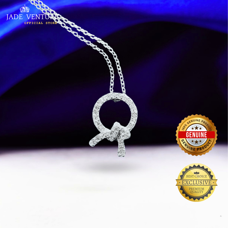 JV NEW Ribbon - สร้อยคอแฟชั่น (เงินแท้ 925 100% + ชุบทองคําขาว)