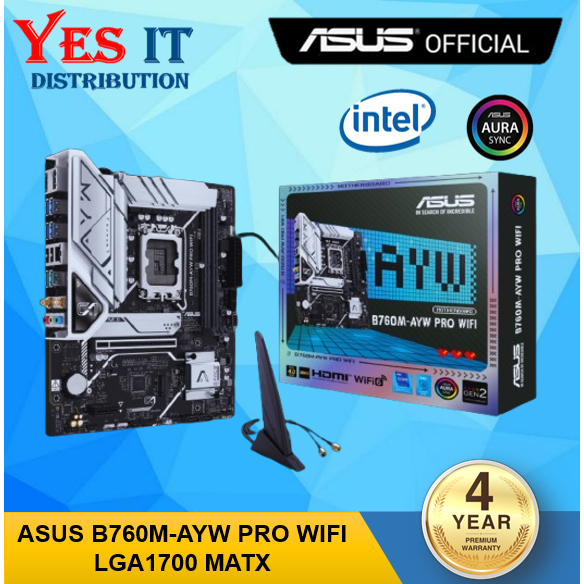 ASUS B760M-AYW PRO WIFI LGA1700 MATX MOTHERBOARD (90MB1K80-M0AY0) + RAM Kingston / VENGEANCE 16GB 56