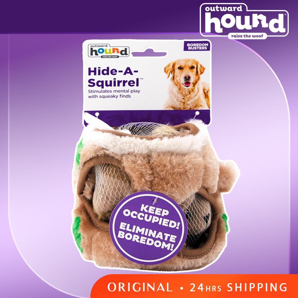 Outward Hound Hide A Squirrel Plush Dog Toy Puzzle ขนาดเล็ก