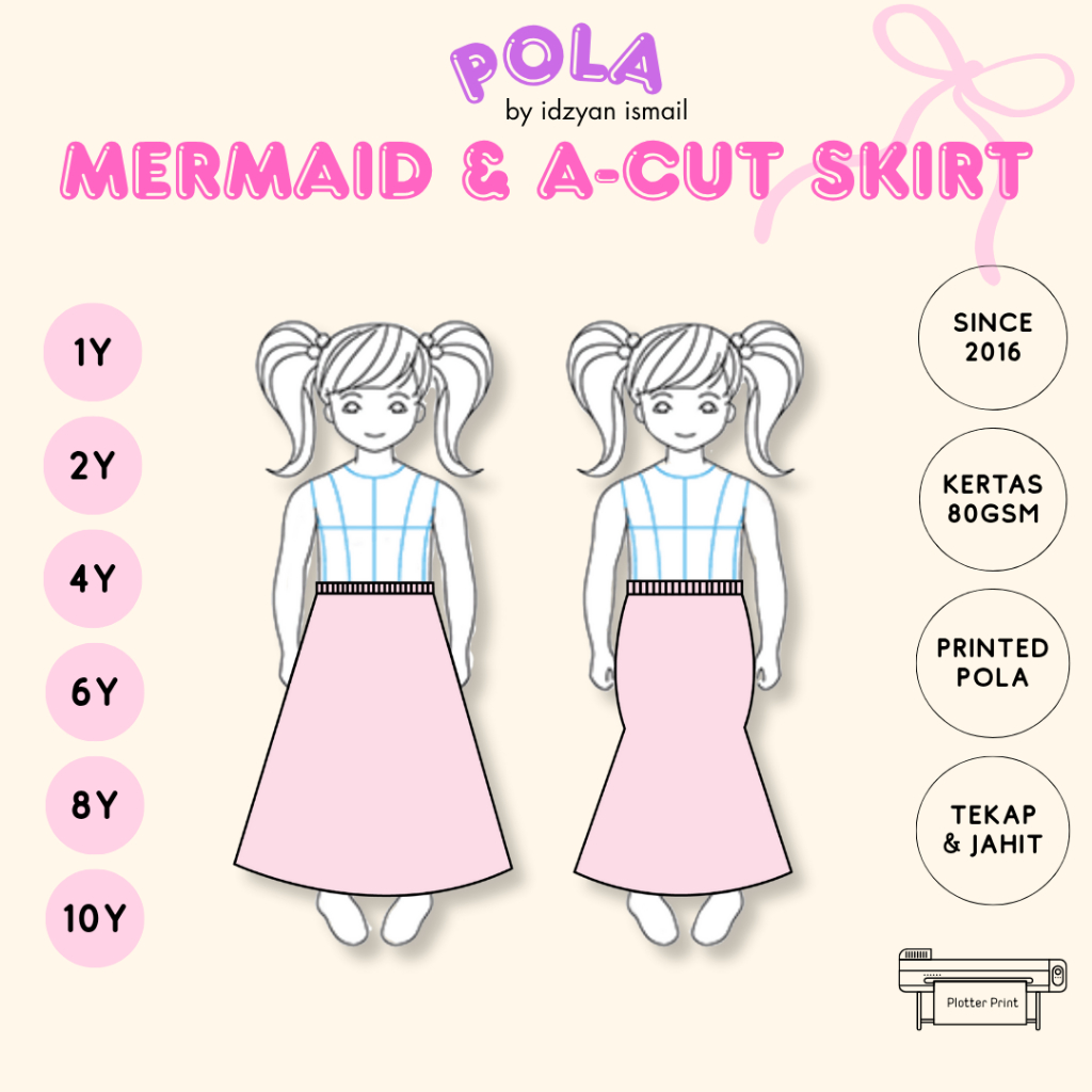 เสื้อผ้า MERMAID PATTERN ได้อย่างง่ายดาย | CHILDRENS A-CUT CLOTH PATTERN | CHILDRENS CLOTH PATTERN ก