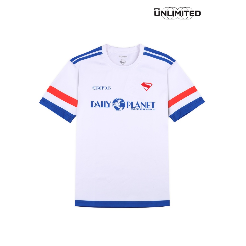 CTH ไม่จํากัดผู้ชาย DC Superman ภาพยนตร์ Baju Jersey Lelaki โพลีเอสเตอร์ Lycra Full พิมพ์รอบคอ - CU-