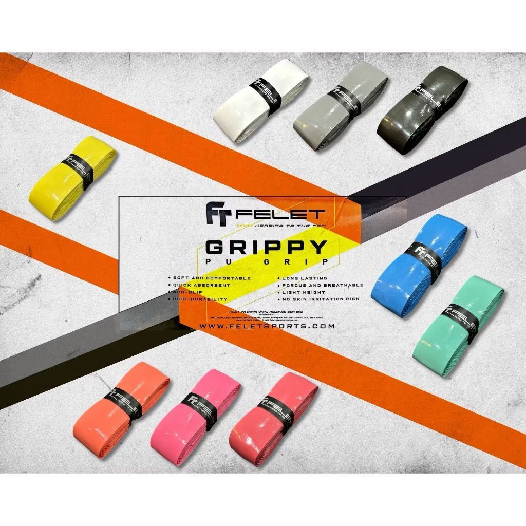 FELET Grippy PU Grip Badminton Grip Tennis Squash