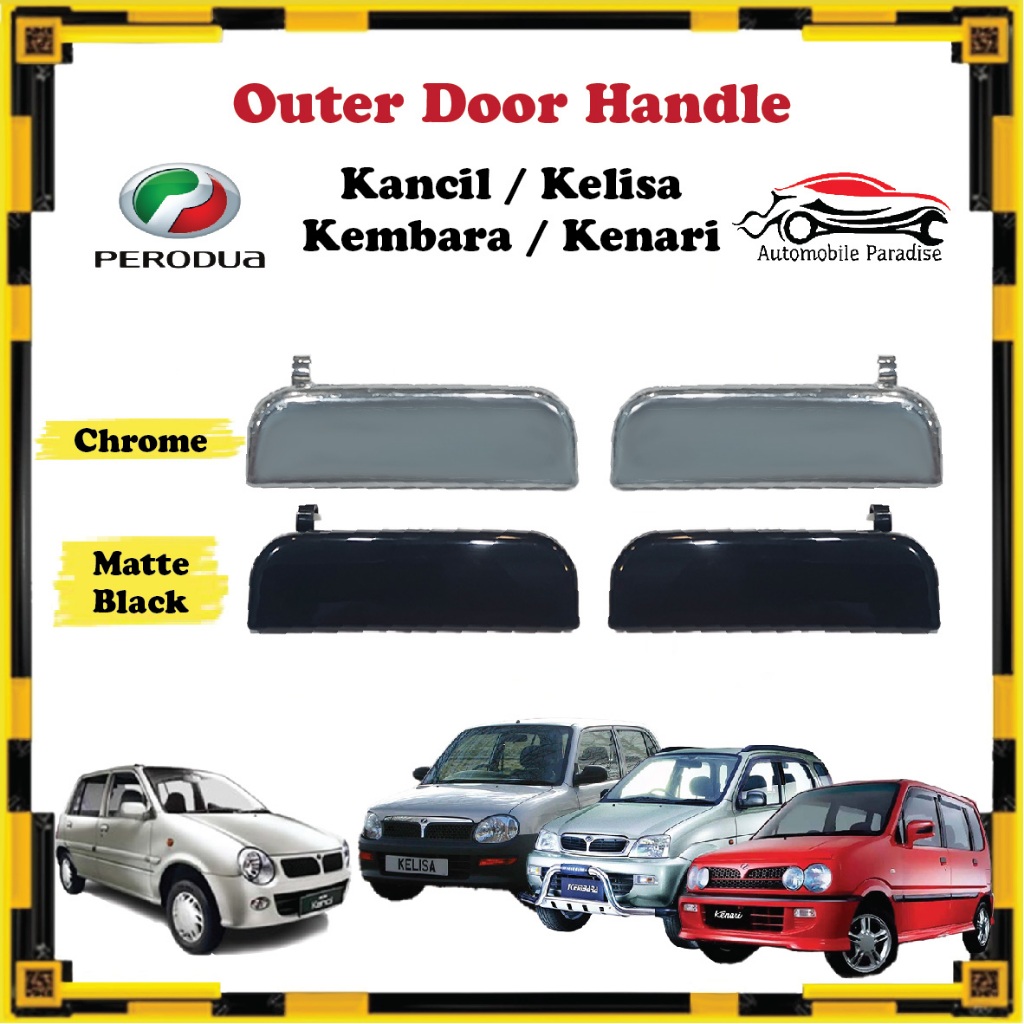 Perodua Kembara Kancil Kelisa Kenari - มือจับประตูด้านนอกโครเมียม / ที่ยึดประตู