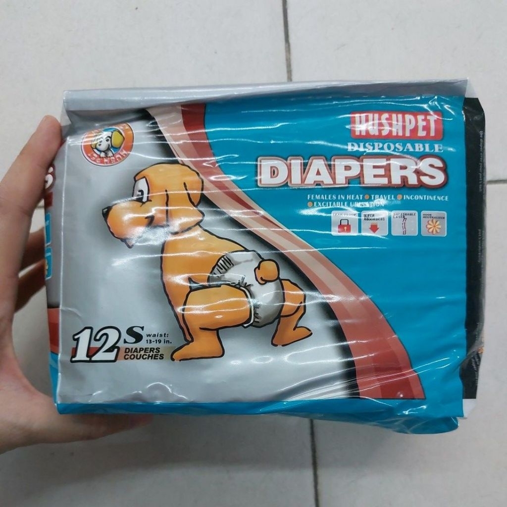 Hush ผ้าอ้อมสําเร็จรูป Small Size Dog Puppy Diapers Cat Pampers Matese Lampin Anging Kucing