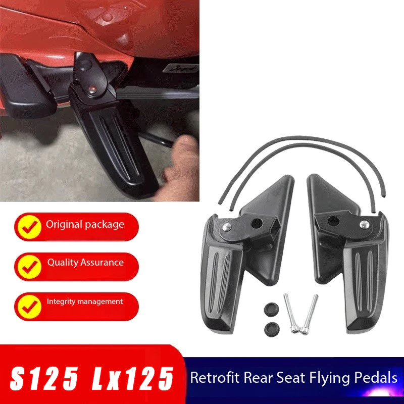 พักเท้าหลังแบบพับได้สําหรับ Vespa Primavera Sprint 125 150 S125 Lx 125 LT LXV