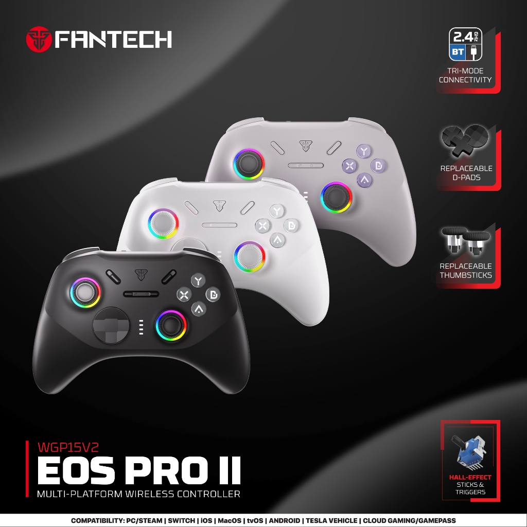 FANTECH WGP15V2 EOS PRO II MULTI-PLATFORM คอนโทรลเลอร์ไร้สาย